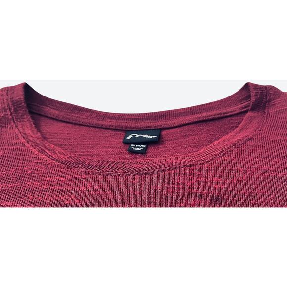 ART CLASS LONG SLV RND NECK MIDI BODYCON DRESS, WOMEN-XL-CRANBERRY, RUFFLE SIDES - Picture 2 of 10